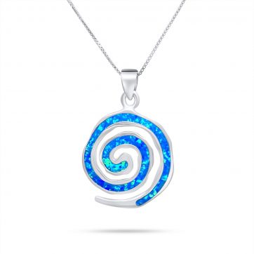 petsios Κολιέ σπείρα με πέτρες όπαλ