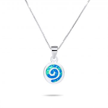 petsios Κολιέ σπείρα με πέτρες όπαλ