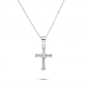 petsios Σταυρός με ζιργκόν πέτρες