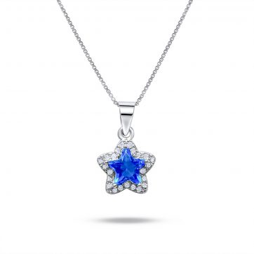 petsios Κολιέ με πέτρες ζιργκόν και άκουα μαρίν