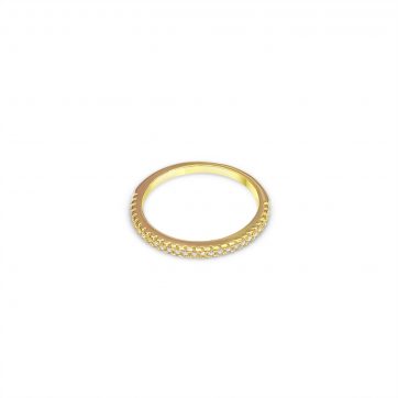 petsios Επίχρυσο δαχτυλίδι ριβιέρα με πέτρες ζιργκόν