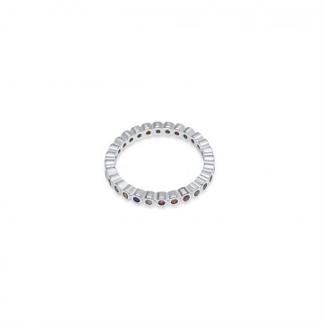 petsios Δαχτυλίδι ριβιέρα με πέτρες ζιργκόν