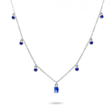 petsios Κολιέ με πέτρες ζαφείρι