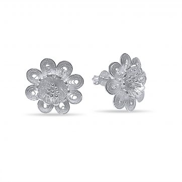 petsios Σκουλαρίκια φιλιγκράν καρφωτά σε σχήμα λουλουδιού