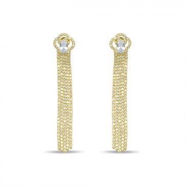 petsios Gold plated earrings with zircon stones