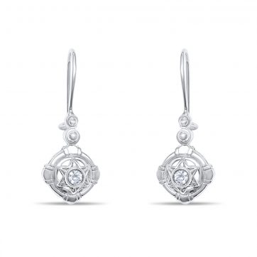 petsios Οξειδωμένα σκουλαρίκια με πέτρες ζιργκόν