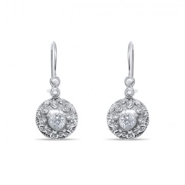 petsios Οξειδωμένα σκουλαρίκια με πέτρες ζιργκόν