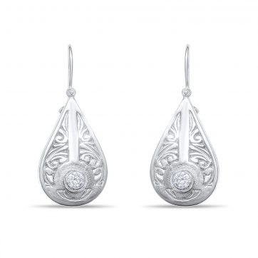 petsios Οξειδωμένα σκουλαρίκια με πέτρες ζιργκόν