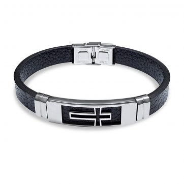 petsios Leather-Steel bracelet