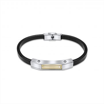 petsios Χειροπέδα από δέρμα και ατσάλι