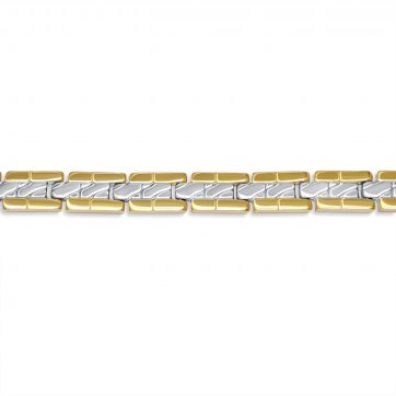 petsios Χειροπέδα ατσάλι δίχρωμη