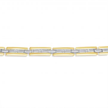 petsios Χειροπέδα ατσάλι δίχρωμη