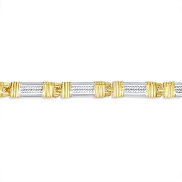 petsios Χειροπέδα ατσάλι δίχρωμη