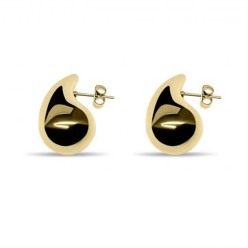 petsios Σκουλαρίκια καρφωτά επίχρυσο ατσάλι