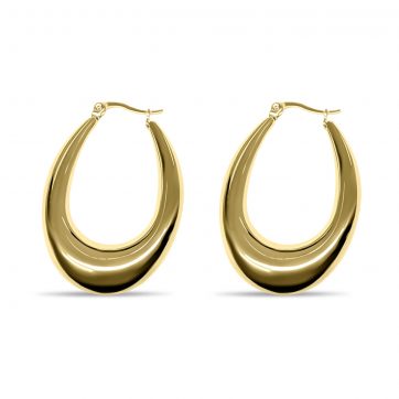 petsios Σκουλαρίκια κρίκοι επίχρυσο ατσάλι