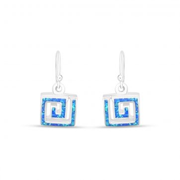 petsios Σκουλαρίκια μαίανδρος κρεμαστά με πέτρες όπαλ