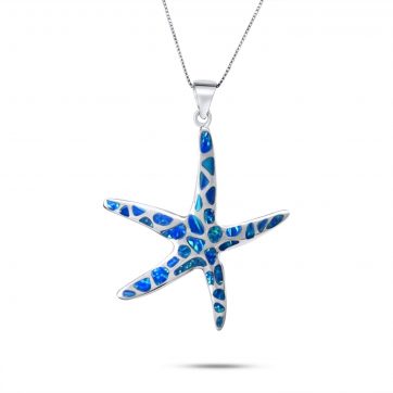 petsios Κολιέ αστερίας με πέτρες όπαλ