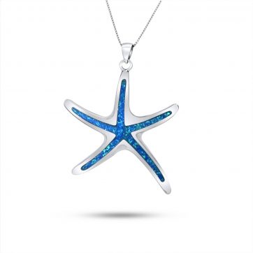 petsios Κολιέ αστερίας με πέτρες όπαλ