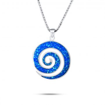 petsios Κολιέ σπείρα με πέτρες όπαλ