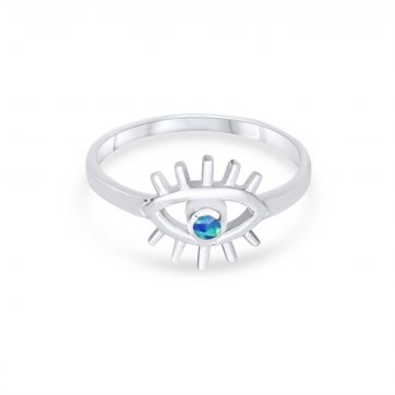 petsios Δαχτυλίδι μάτι με πέτρα όπαλ