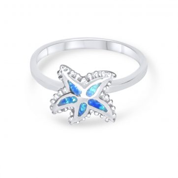 petsios Δαχτυλίδι αστερίας με πέτρες όπαλ