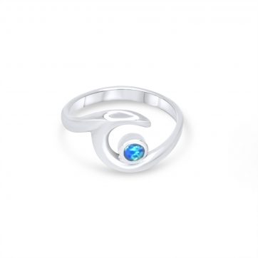 petsios Δαχτυλίδι κύμα με πέτρα όπαλ