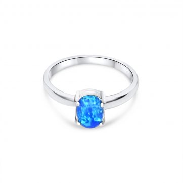 petsios Δαχτυλίδι μονόπετρο με πέτρα όπαλ