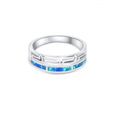 petsios Δαχτυλίδι με πέτρες όπαλ και μαίανδρο