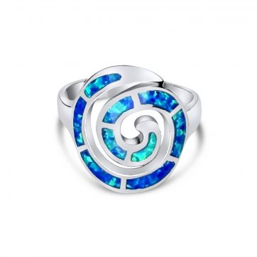 petsios Δαχτυλίδι σπείρα με πέτρες όπαλ