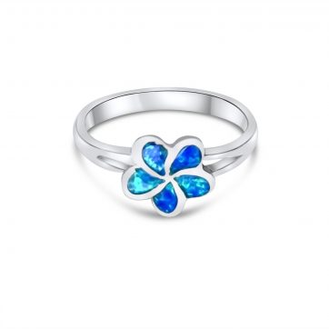 petsios Δαχτυλίδι λουλούδι με πέτρες όπαλ