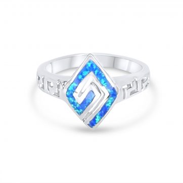 petsios Δαχτυλίδι με πέτρες όπαλ και μαίανδρο