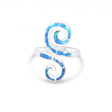 petsios Δαχτυλίδι με πέτρες όπαλ και μαίανδρο