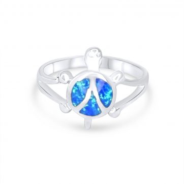 petsios Δαχτυλίδι χελώνα με πέτρες όπαλ