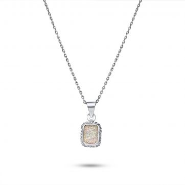 petsios Κολιέ με λευκό όπαλ