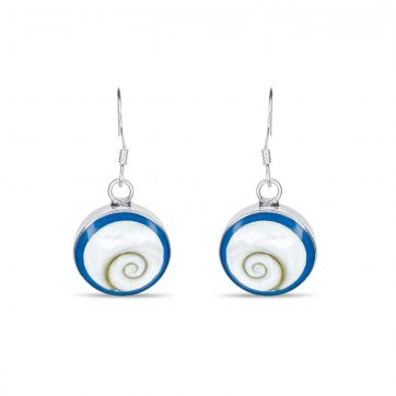 petsios Σκουλαρίκια με μάτι της θάλασσας κρεμαστά