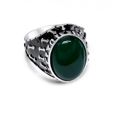 petsios Δαχτυλίδι με πέτρα αχάτη 