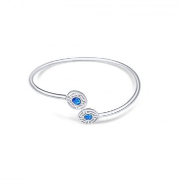 petsios Βραχιόλι κύκλος μαίανδρος με πέτρες όπαλ