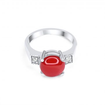 petsios Δαχτυλίδι με πέτρα κοράλι και μαρκασίτες
