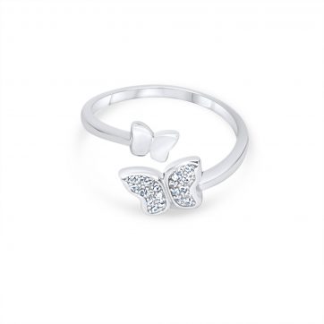 petsios Δαχτυλίδι πεταλούδες με πέτρες ζιργκόν