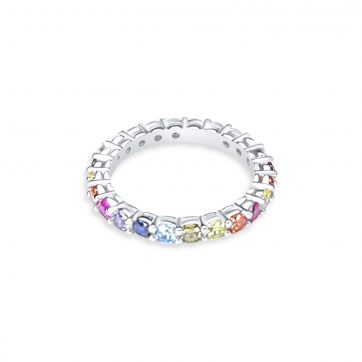 petsios Δαχτυλίδι ριβιέρα με πέτρες ζιργκόν