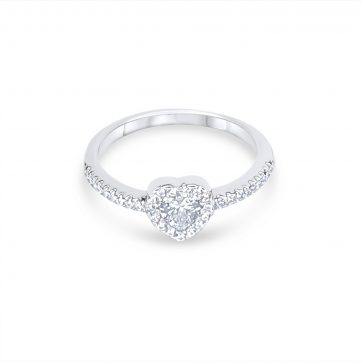 petsios Δαχτυλίδι καρδιά με πέτρες ζιργκόν