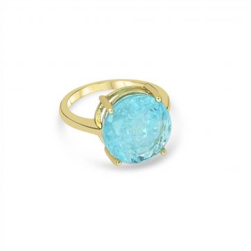 petsios Επίχρυσο δαχτυλίδι με πέτρα ζιργκόν 