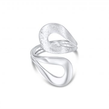 petsios Δαχτυλίδι με συνδυασμό λουστρέ και ματ