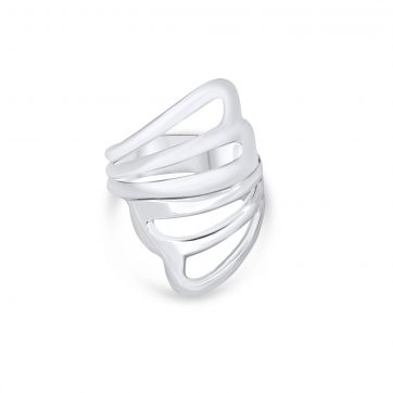 petsios Δαχτυλίδι με συνδυασμό λουστρέ και ματ