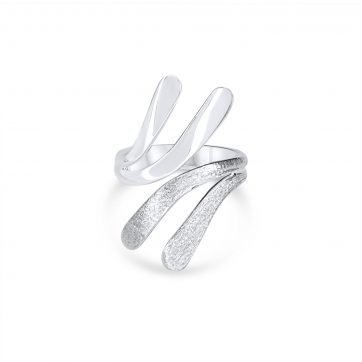 petsios Δαχτυλίδι με συνδυασμό λουστρέ και ματ