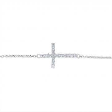 petsios Cross bracelet with zircon stones