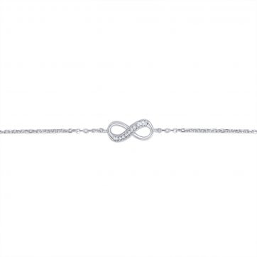 petsios Βραχιόλι άπειρο με πέτρες ζιργκόν