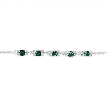 petsios Bracelet with emerald and zircon stones