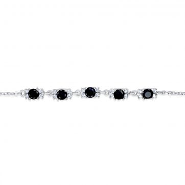 petsios Bracelet with sapphire and zircon stones