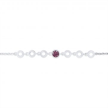 petsios Βραχιόλι με πέτρα ροζ κουάρτζ